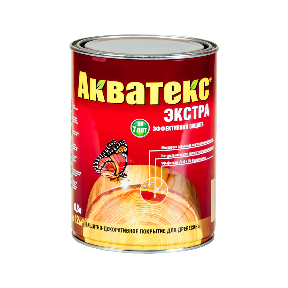 Антисептик с воском бесцветный 0,8л АКВАТЕКС Экстра