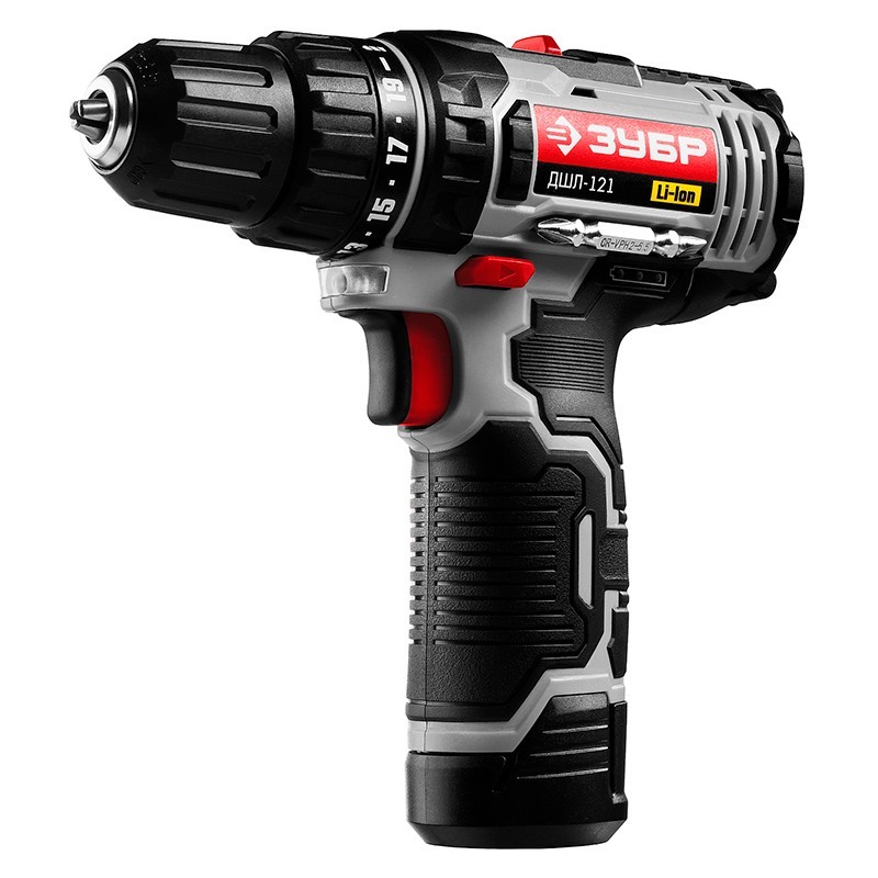 Дрель-шуруповерт аккумуляторный ЗУБР ДШЛ-121 А2791