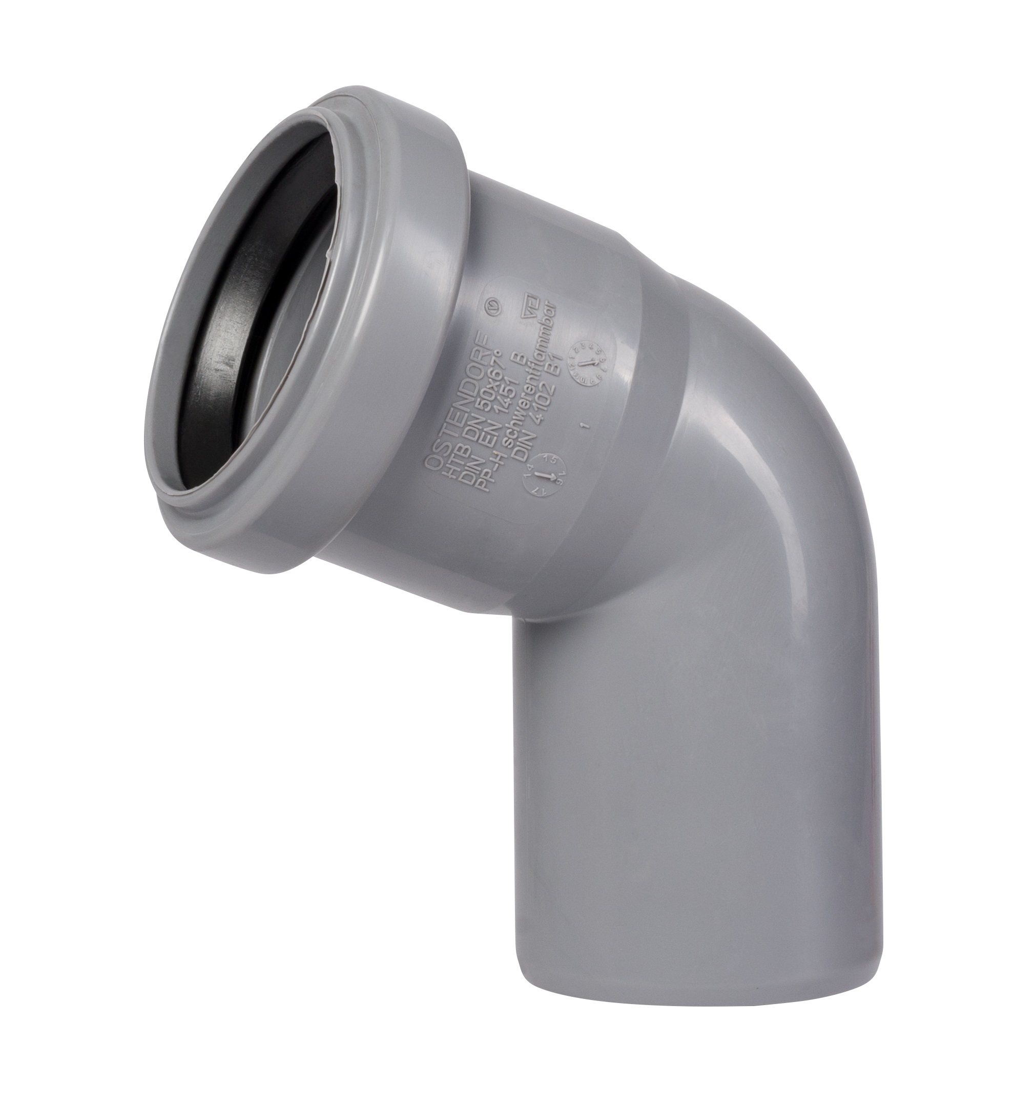 Отвод канализационный ПП 50мм/67градусов