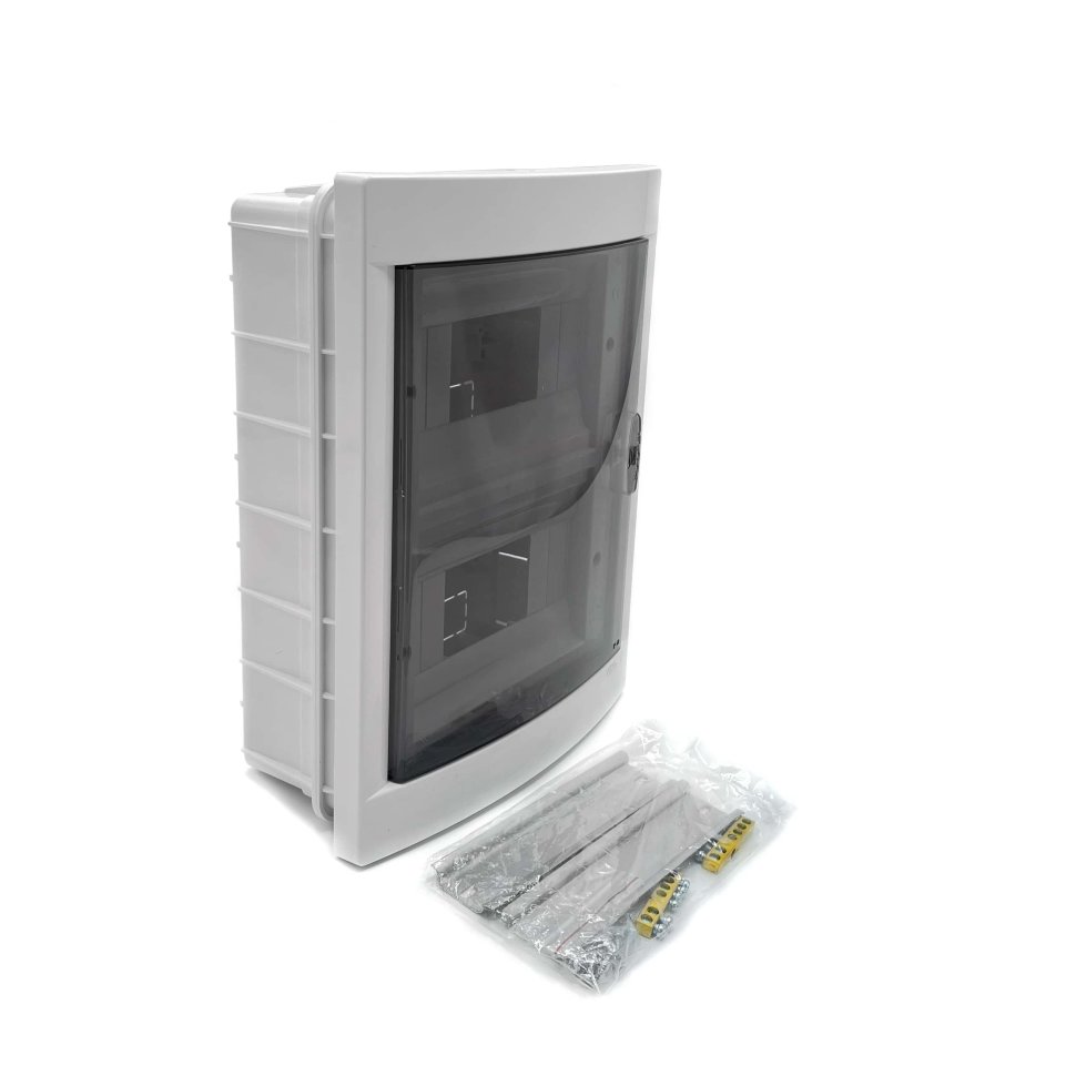 Бокс встраиваемый для автоматов 16 модулей с прозрачной дверцей белый VI-KO 90912016-AG 
