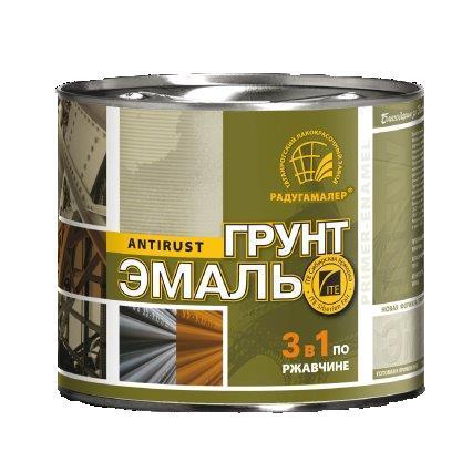 Грунт-эмаль РАДУГА по ржавчине красно-коричневая 1,9кг
