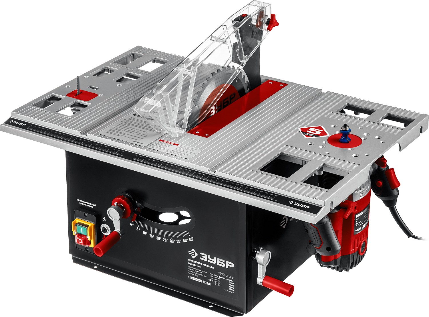 ЗУБР d 255 мм, 1500 Вт, настольный распиловочный станок (ЗПДС-255-1500)