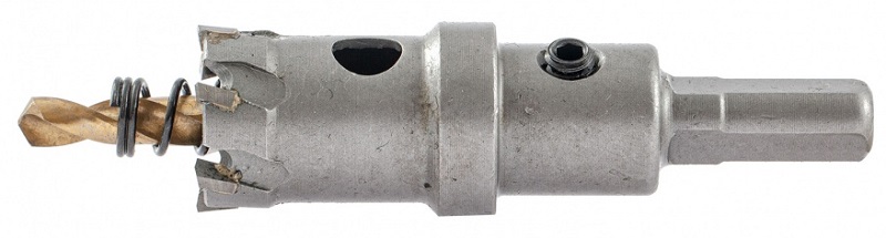 Коронка по металлу твердосплавная, 22 мм Denzel 724004