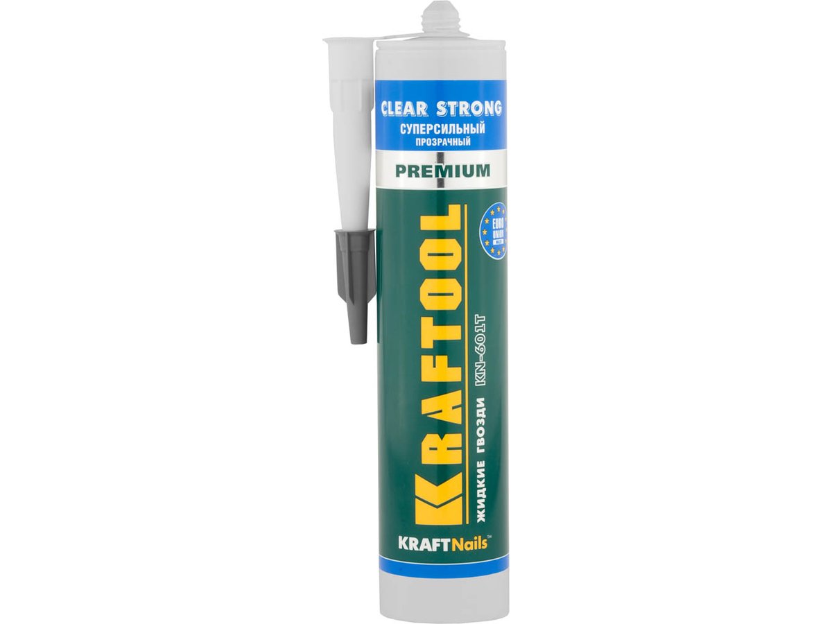 Жидкие гвозди суперсильные прозрачные 310мл KRAFTOOL KraftNails Premium KN-601T 41342 67471