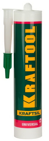 Герметик силиконовый белый 300мл KRAFTOOL 41253-0 53877   