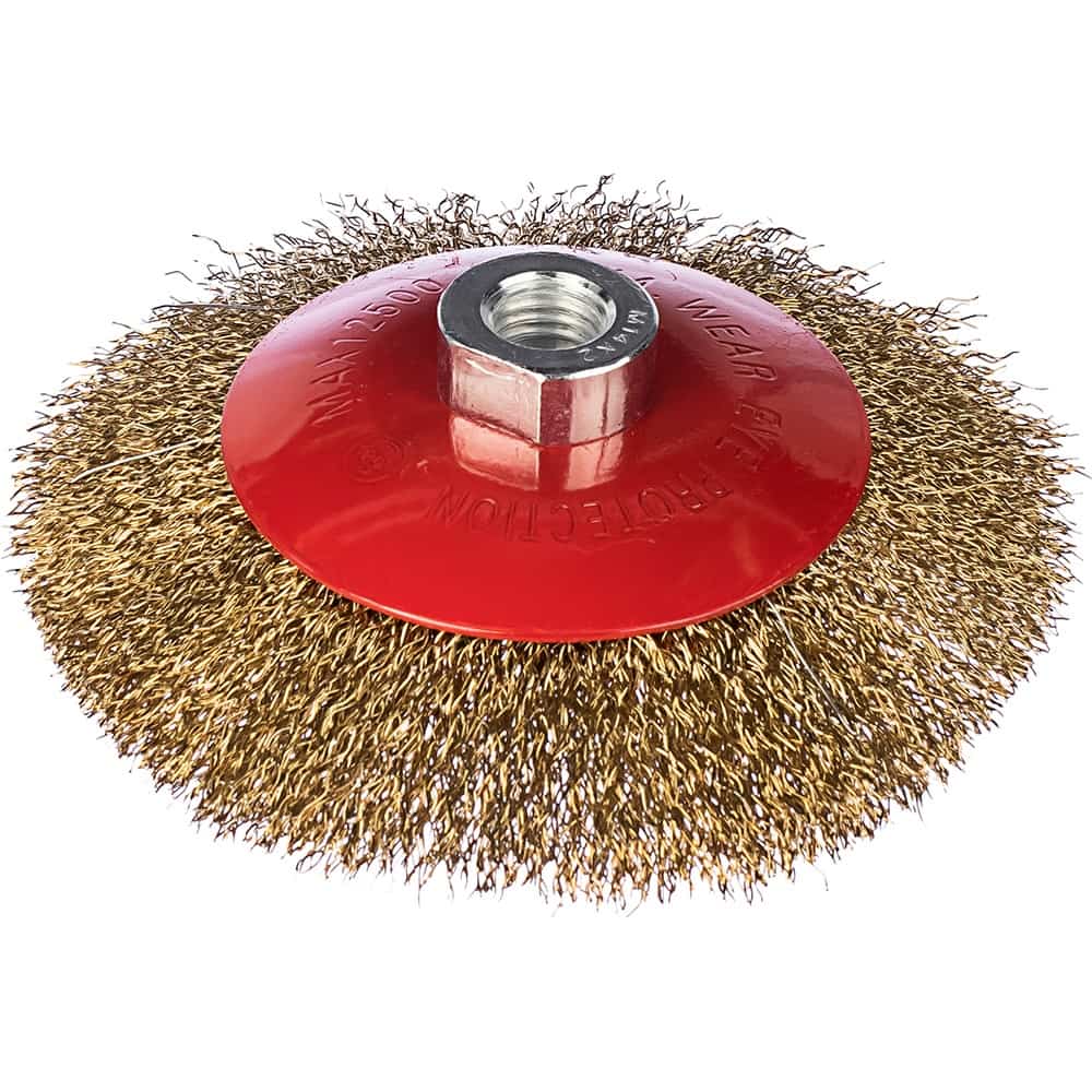 Щетка дисковая латунь 115мм М14 FIT 39051