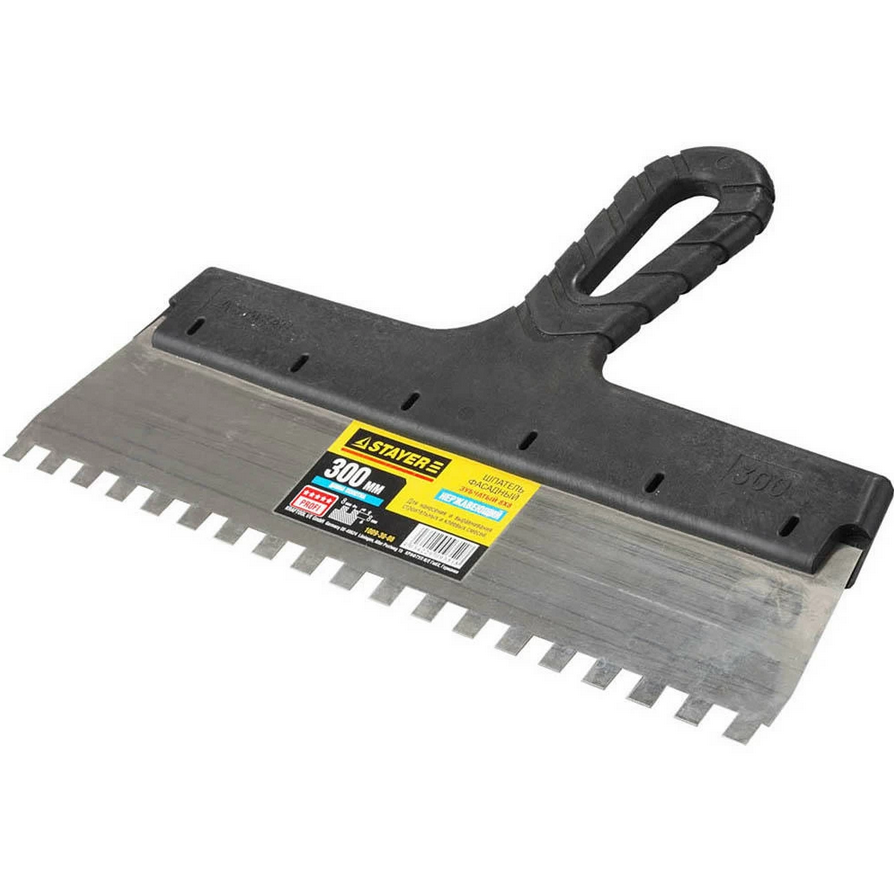 Шпатель зубчатый 300мм 8х8 STAYER 1009-30-08