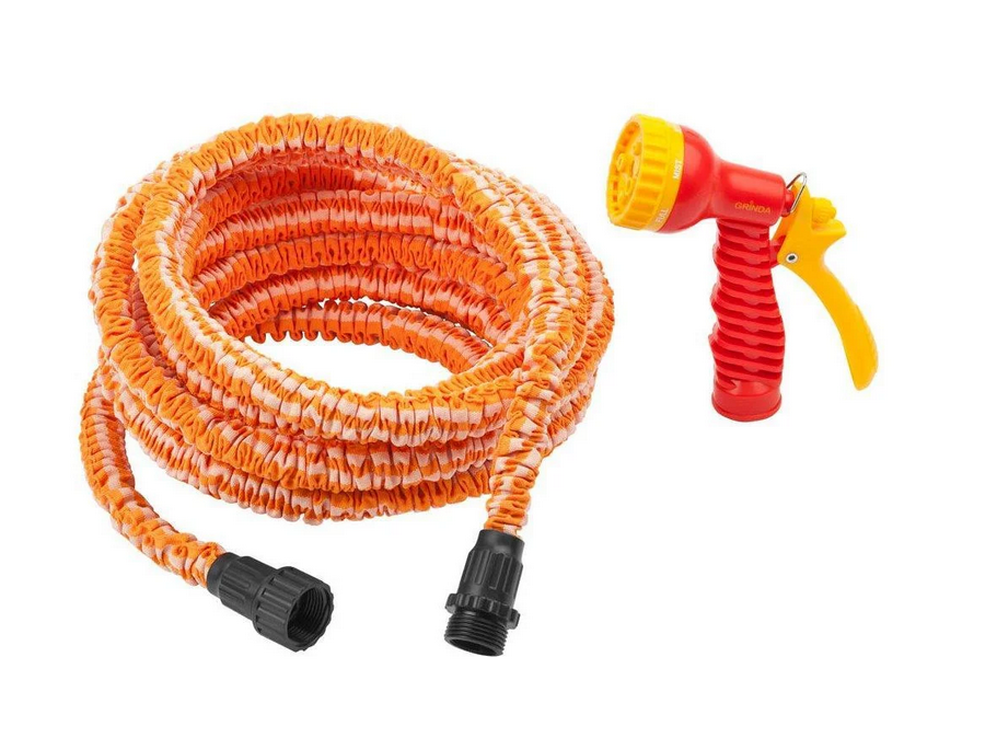 Набор поливочный: удлиняющийся шланг 22,5м, пистолет-распылитель 7-ми позиционный GRINDA 428496-22